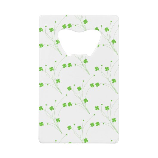 Grüne Blume des hellen Frühlings, kleine Blumendru Geldbeutel Flaschenöffner (Vorderseite)