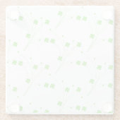 Grüne Blume des hellen Frühlings, kleine Blumendru Glasuntersetzer (Rückseite)