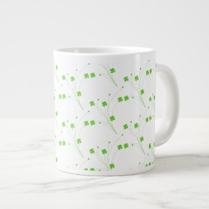 Grüne Blume des hellen Frühlings, kleine Blumendru Jumbo-Tasse