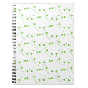 Grüne Blume des hellen Frühlings, kleine Blumendru Notizblock