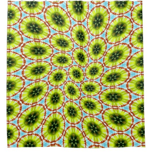 Grüne Blume Duschvorhang (Vorderseite)