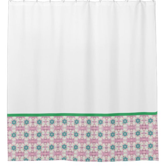 Grüne Blume Duschvorhang (Vorderseite)