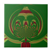 Grüne Blume Fliese (Vorderseite)