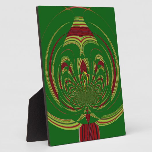 Grüne Blume Fotoplatte (Seite)