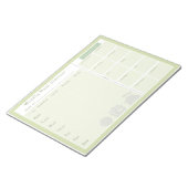 Grüne Blume für das wöchentliche Essen Notizblock (angewinkelt)