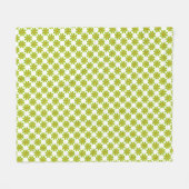 Grüne Blume für die Wohngestaltung Fleecedecke (Vorderseite (Horizontal))