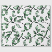 Grüne Blume Geschenkpapier (Flach)