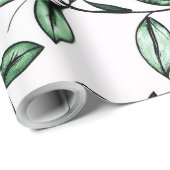 Grüne Blume Geschenkpapier (Rolleneckpunkt)