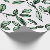 Grüne Blume Geschenkpapier (Ecke)