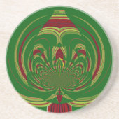 Grüne Blume Getränkeuntersetzer (Vorne)
