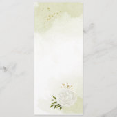 Grüne Blume Hochzeitsmenü Menükarte (Rückseite)
