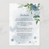 Grüne Blume in Blau Begleitkarte (Vorderseite)