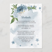 Grüne Blume in Blau Begleitkarte (Vorderseite)