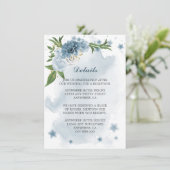 Grüne Blume in Blau Begleitkarte (Stehend Vorderseite)