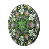 Grüne Blume in Kaleidoskop Dartscheibe (Vorderseite rechts)