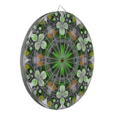 Grüne Blume in Kaleidoskop Dartscheibe (Vorderseite Links)