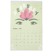 Grüne Blume - Jahreskalender Kalender (Feb 2027)