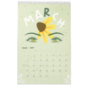 Grüne Blume - Jahreskalender Kalender (Mär 2027)