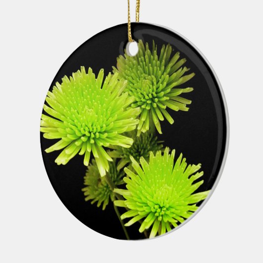 Grüne Blume Keramik Ornament (Links)