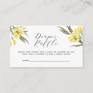 Grüne Blume Kinderduschmaschine Windeln Raffle Begleitkarte