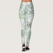 Grüne Blume Leggings (Rückseite)