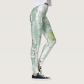Grüne Blume Leggings (Rechts)