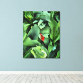 Grüne Blume Leinwanddruck (Insitu (Holzboden))