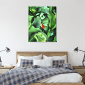 Grüne Blume Leinwanddruck (Insitu (Schlafzimmer))