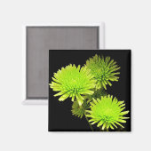 Grüne Blume Magnet (Vorderseite/Rückseite)