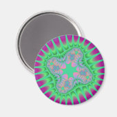 Grüne Blume Magnet (Vorderseite/Rückseite)