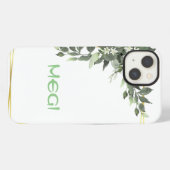 Grüne Blume Maske iPhone Hülle (Rückseite (Horizontal))