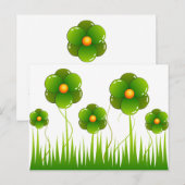 Grüne Blume - Maßgeschneiderte Postkarte (Vorne/Hinten)