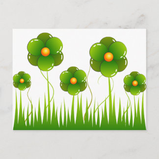 Grüne Blume - Maßgeschneiderte Postkarte