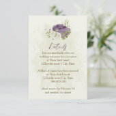 Grüne Blume mit weißem Lila Begleitkarte (Stehend Vorderseite)