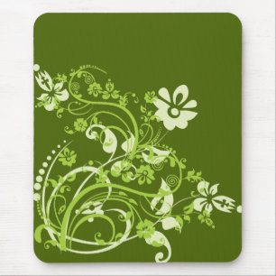 Grüne Blume Mousepad