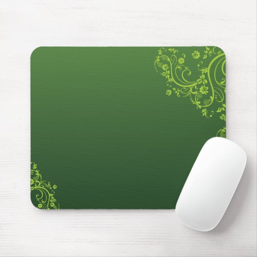 Grüne Blume Mousepad (Mit Mouse)