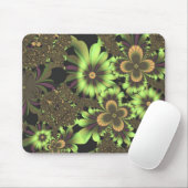 Grüne Blume Mousepad (Mit Mouse)
