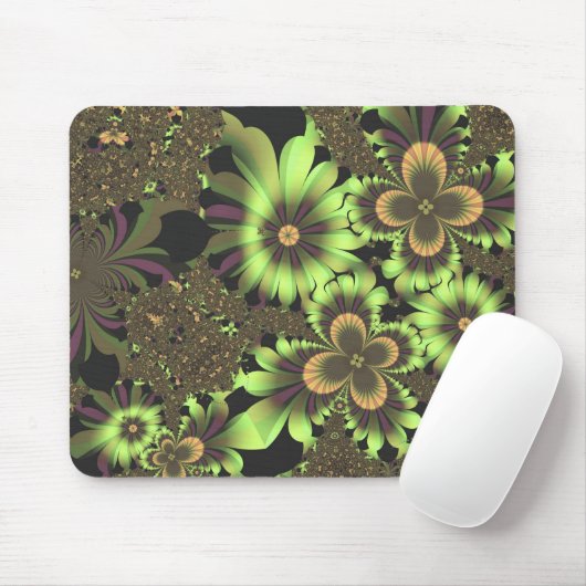 Grüne Blume Mousepad (Mit Mouse)