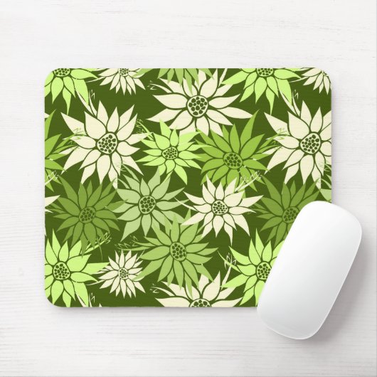 Grüne Blume Mousepad (Mit Mouse)