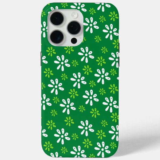 Grüne Blume Muster iPhone 15 Pro Max Fall Case-Mate iPhone Hülle (Rückseite)