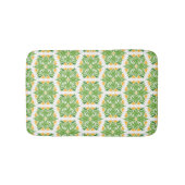 Grüne Blume, Muster von Blume, Blumenmuster Badematte (Vorderseite)