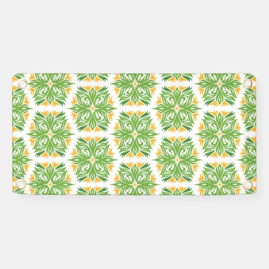 Grüne Blume, Muster von Blume, Blumenmuster Banner (Horizontal)