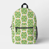 Grüne Blume, Muster von Blume, Blumenmuster Bedruckter Rucksack (Vorderseite)