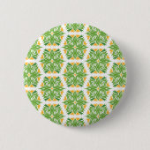 Grüne Blume, Muster von Blume, Blumenmuster Button (Vorderseite)