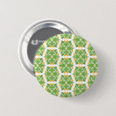 Grüne Blume, Muster von Blume, Blumenmuster Button (Vorne & Hinten)