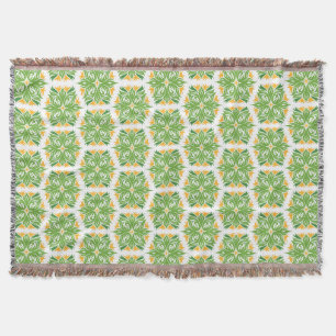 Grüne Blume, Muster von Blume, Blumenmuster Decke