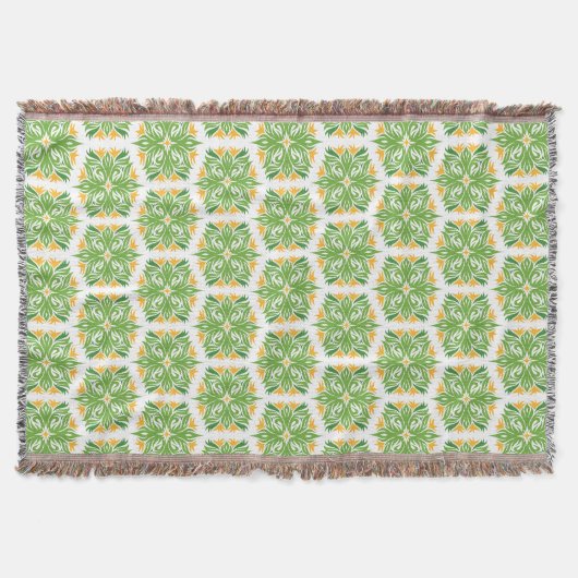 Grüne Blume, Muster von Blume, Blumenmuster Decke (Vorderseite)