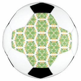 Grüne Blume, Muster von Blume, Blumenmuster Fußball