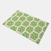 Grüne Blume, Muster von Blume, Blumenmuster Fußmatte (Schrägansicht)