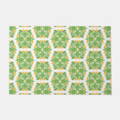 Grüne Blume, Muster von Blume, Blumenmuster Fußmatte (Vorderseite)